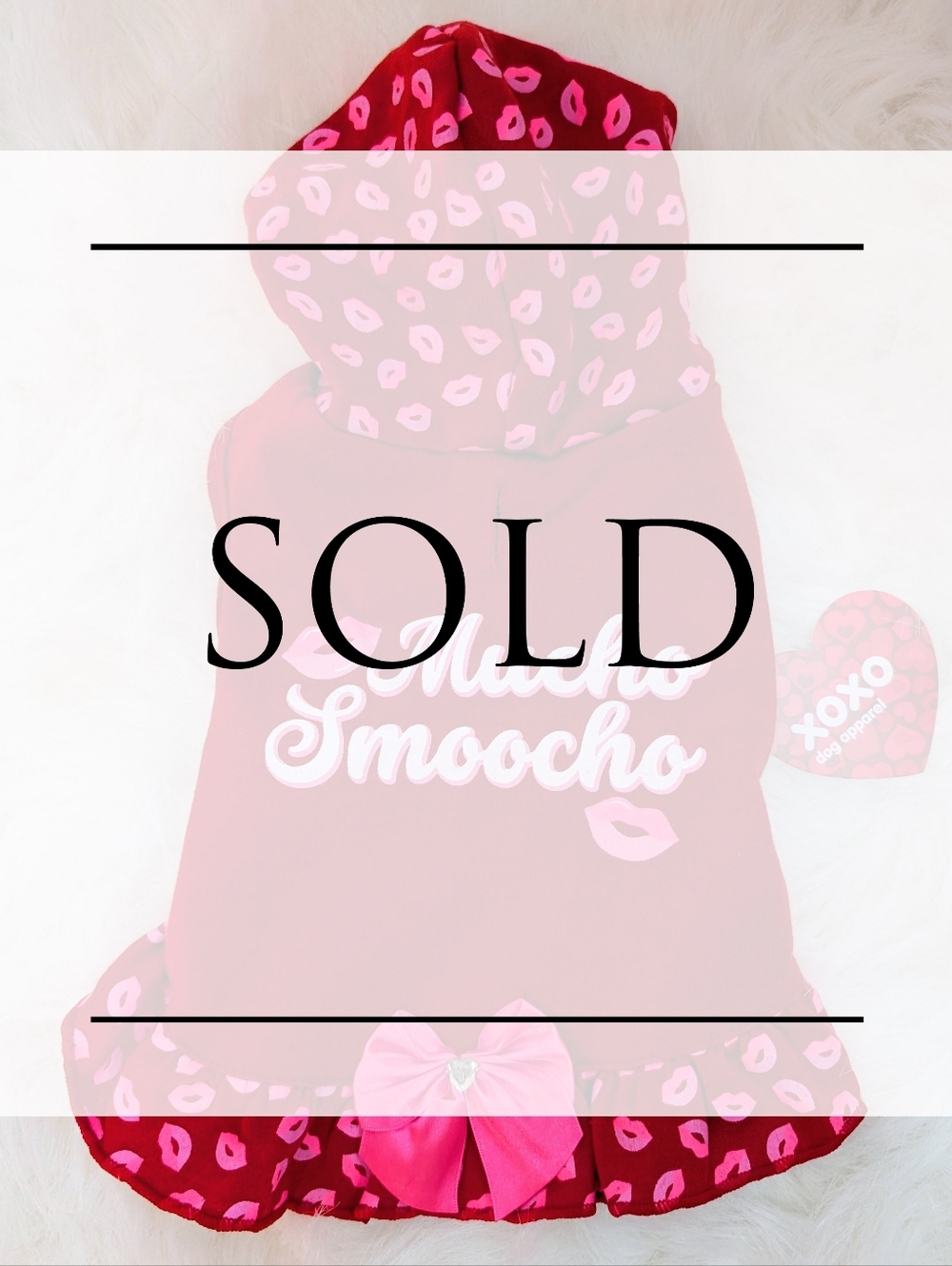 SOLD** Red Mucho Smoocho Dog Hoodie